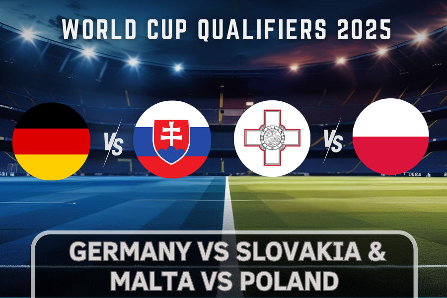 the flags of germany and slovakia and malta and poland football teams